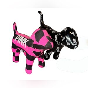 Bundle of 2 Victoria’s Secret PINK Mini Dog Pink And Black Stripes&black and whi